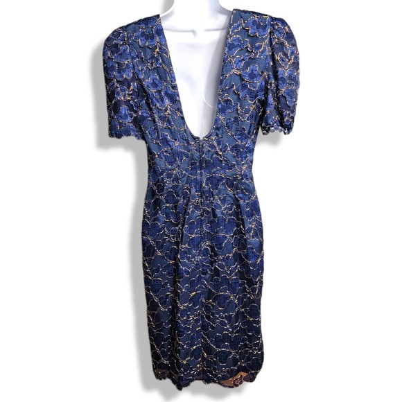 Vintage LESLIE FAY Evenings 90s Formal Cocktail Dress 6 - Picture 3 of 10